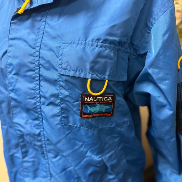 Nautica Blue Hooded Nylon Utility Windbreaker (Youth M 12–14) - Picture 2 of 7